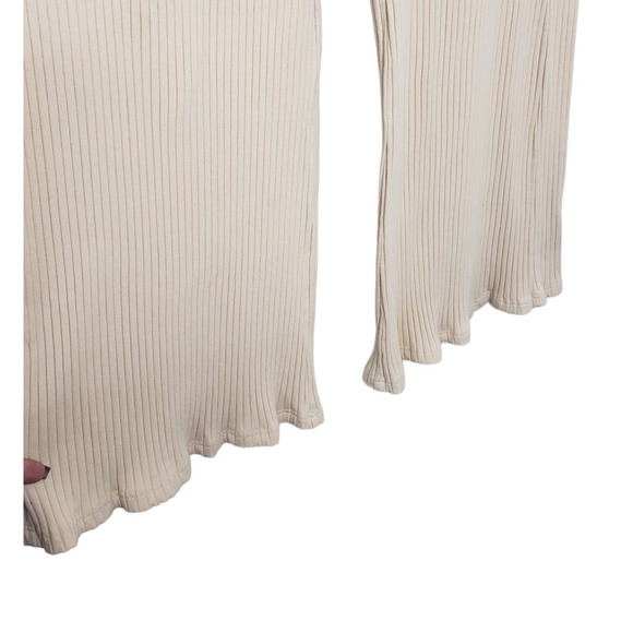 Callahan Knit Wear Bo Wide Leg Ribbed Pants in Cream - Picture 6 of 12